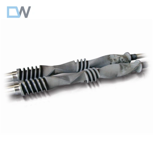 HVOF Tungsten Carbide Coated Screw With Through Hardened Steel